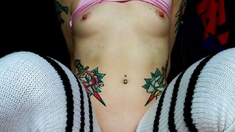 Stacked brunette goes solo toys and masturbation