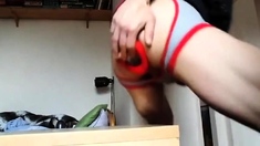 Twink Plays with His Big Dildo on Webcam