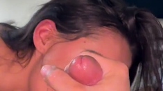 hardcore amateur blowjob and cumshot on the face
