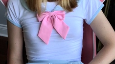Beautiful Russian teen masturbating on webcam w toys