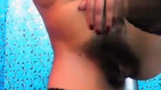 Hairy Amateur Webcam Girl Masturbating