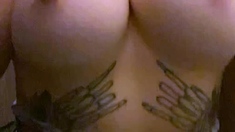 Big boobs milf masturbates with her dildo