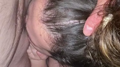 Cute amateur brunette gives pov blowjob and fuck