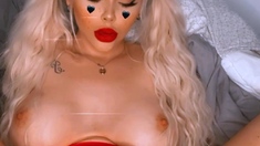 Curly Blonde Teen Records Solo Dildo Masturbation More at