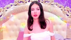 Cute Brunette Amateur Babe Sosha Masturbating