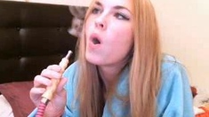 Amateur Blonde Teen Plays Solo with Toy Webcam Porn