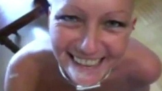 Mature Milf Amateur Blowjob with Cum Swallowing