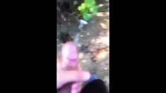 Exhibitionist Flashes Homeless Guy and Gets Handjob Outdoors