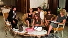 Stunning group sex babes getting cumshot