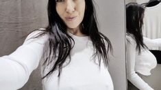 Try on in public dressing room hot girl