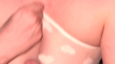 Petite amateur redheaded teen pisses and sucks cock