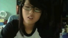 Cute asian on webcam