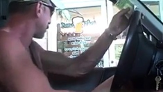 Str8 drive-thru with his dick out