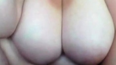 Trailertrash-ish BBW with heavy boobs on webcam 1