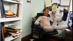 BOB MILGATE A FREAK IN A SHEER WHITE BODYSTOCKING